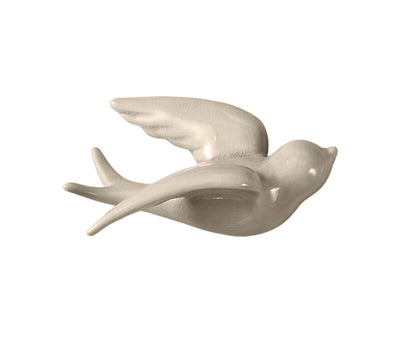 Attractive Hanging Pendant Widely Use Ceramic 3D Bird Shape Wall Crafts Ornaments for Home-Grey S V1263-JX-441