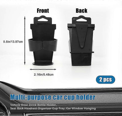 2pcs Car Cup Holders - Door & Window Mounted Drink Holder Set V1263-JX-4411