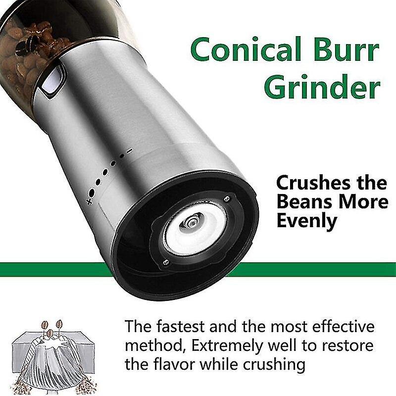 Electric Coffee Grinder - USB Rechargeable Portable Bean Mill for Home Use V1263-JX-4414