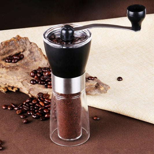 Manual Coffee Grinder - Ceramic Burr, Portable Stainless Steel Coffee Hand Grinder V1263-JX-4415