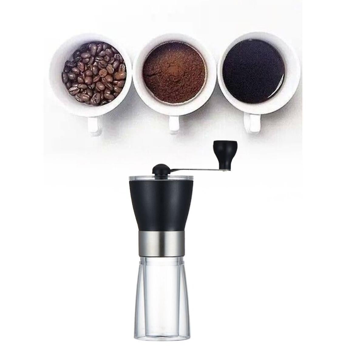 Manual Coffee Grinder - Ceramic Burr, Portable Stainless Steel Coffee Hand Grinder V1263-JX-4415