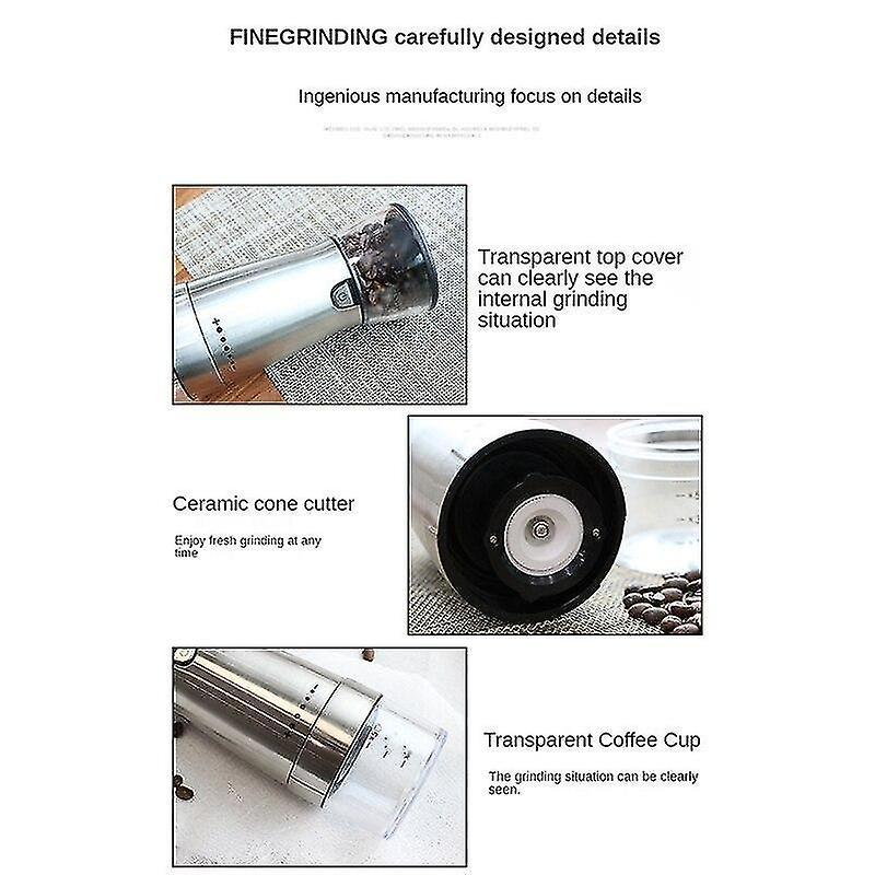 Electric Coffee Grinder - Adjustable Stainless Steel Blade Grinder for Coffee Beans V1263-JX-4416