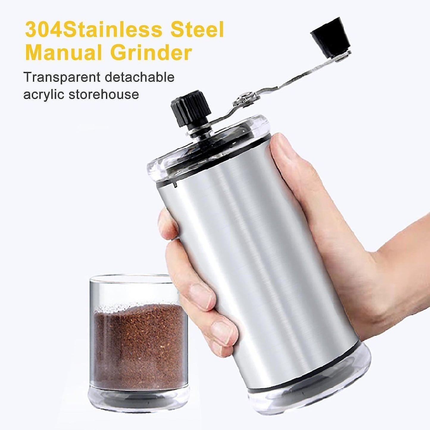 Manual Coffee Grinder - Hand Coffee Mill Bean Grinder for Drip & French Press V1263-JX-4418