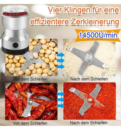 Electric Coffee Grinder - Stainless Steel Portable Spice Grinder for Coffee Beans V1263-JX-4423