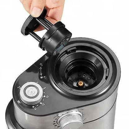 220V Flat Wheel Electric Burr Coffee Grinder Machine - High Efficiency Mill V1263-JX-4428