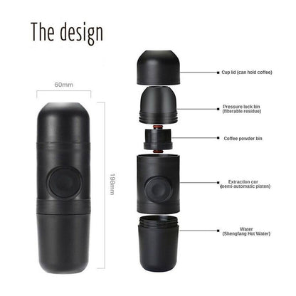 Portable Hand Coffee Grinder - Compact Manual Coffee Mill for Travel Use V1263-JX-4429