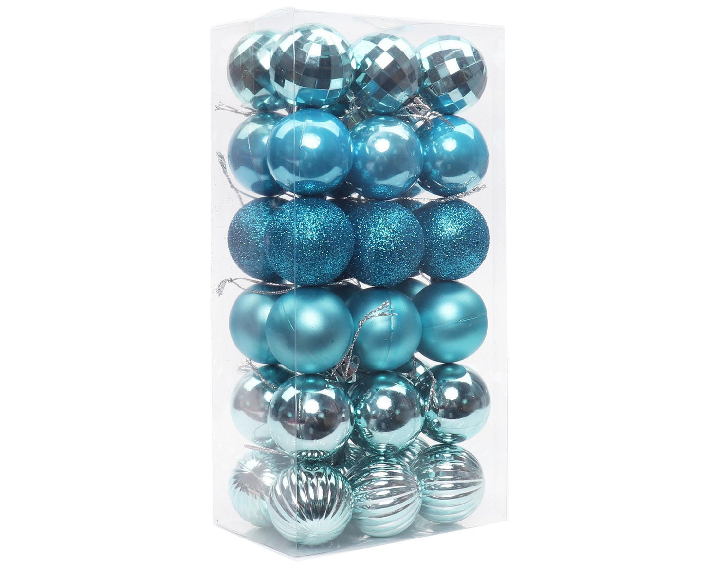 36Pcs 4cm Christmas Colorfast Unbreakable Ornament-Light Blue V1263-JX-443
