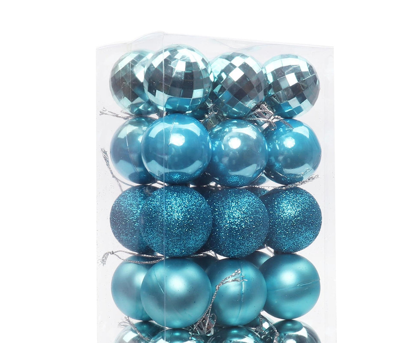 36Pcs 4cm Christmas Colorfast Unbreakable Ornament-Light Blue V1263-JX-443
