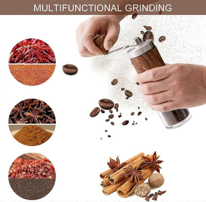 Manual Coffee Grinder - Ceramic Burr, Adjustable Grind Levels for Drip & Espresso V1263-JX-4431