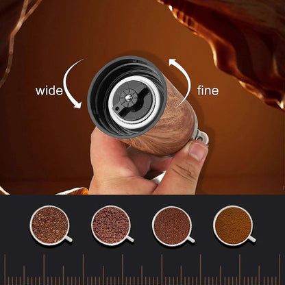 Manual Coffee Grinder - Ceramic Burr, Adjustable Grind Levels for Drip & Espresso V1263-JX-4431