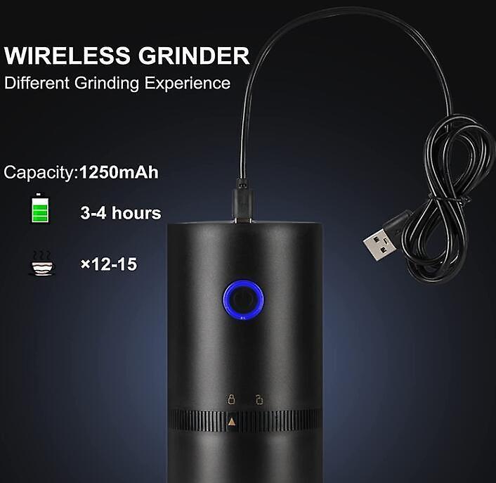 Portable Electric Coffee Grinder - Cordless Coffee Bean Mill for Travel & Camping V1263-JX-4432