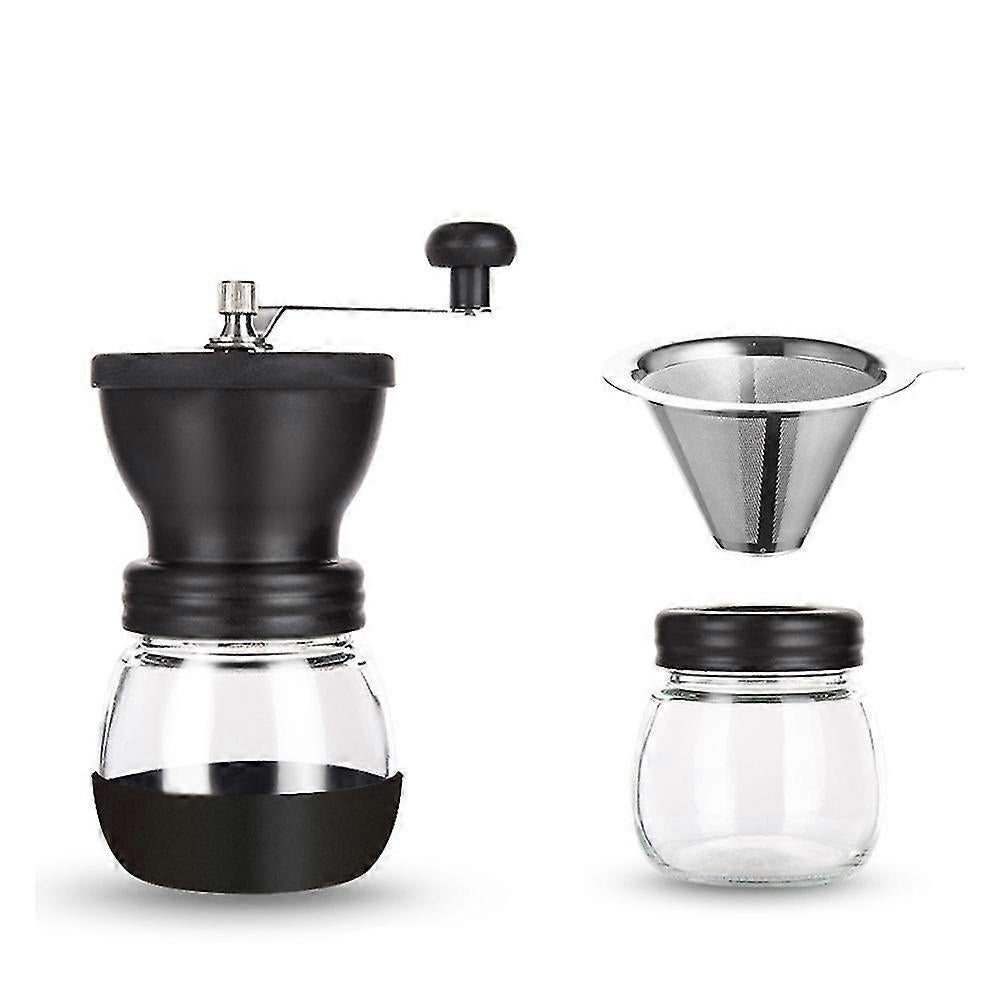 Ceramic Bean Coffee Grinder - Kitchen Manual Grinder with Compact Design V1263-JX-4433