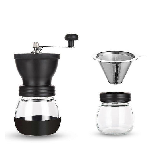 Ceramic Bean Coffee Grinder - Kitchen Manual Grinder with Compact Design V1263-JX-4433