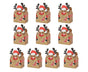 10Pcs/Set Hand-carrying Cake Box Kraft Paper Gift Box-Brown V1263-JX-444
