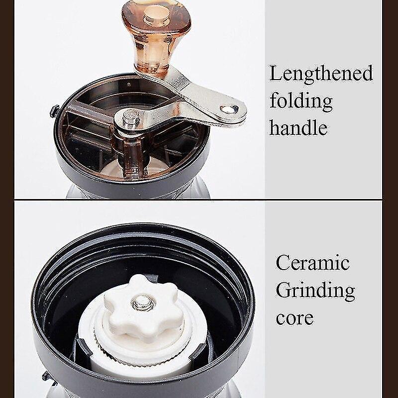 Mini Manual Coffee Grinder - Acrylic Hand Grinder with Adjustable Ceramic Burr V1263-JX-4440