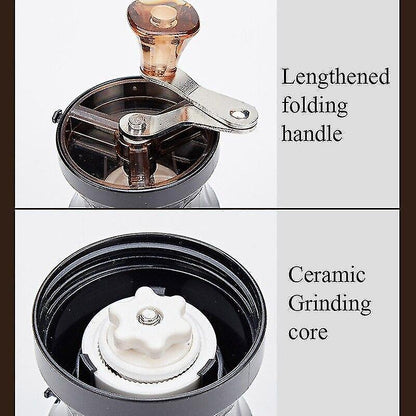 Mini Manual Coffee Grinder - Acrylic Hand Grinder with Adjustable Ceramic Burr V1263-JX-4440