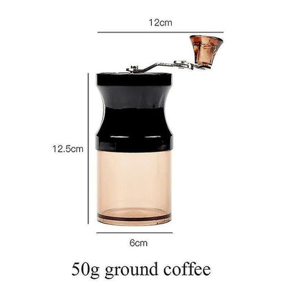 Mini Manual Coffee Grinder - Acrylic Hand Grinder with Adjustable Ceramic Burr V1263-JX-4440