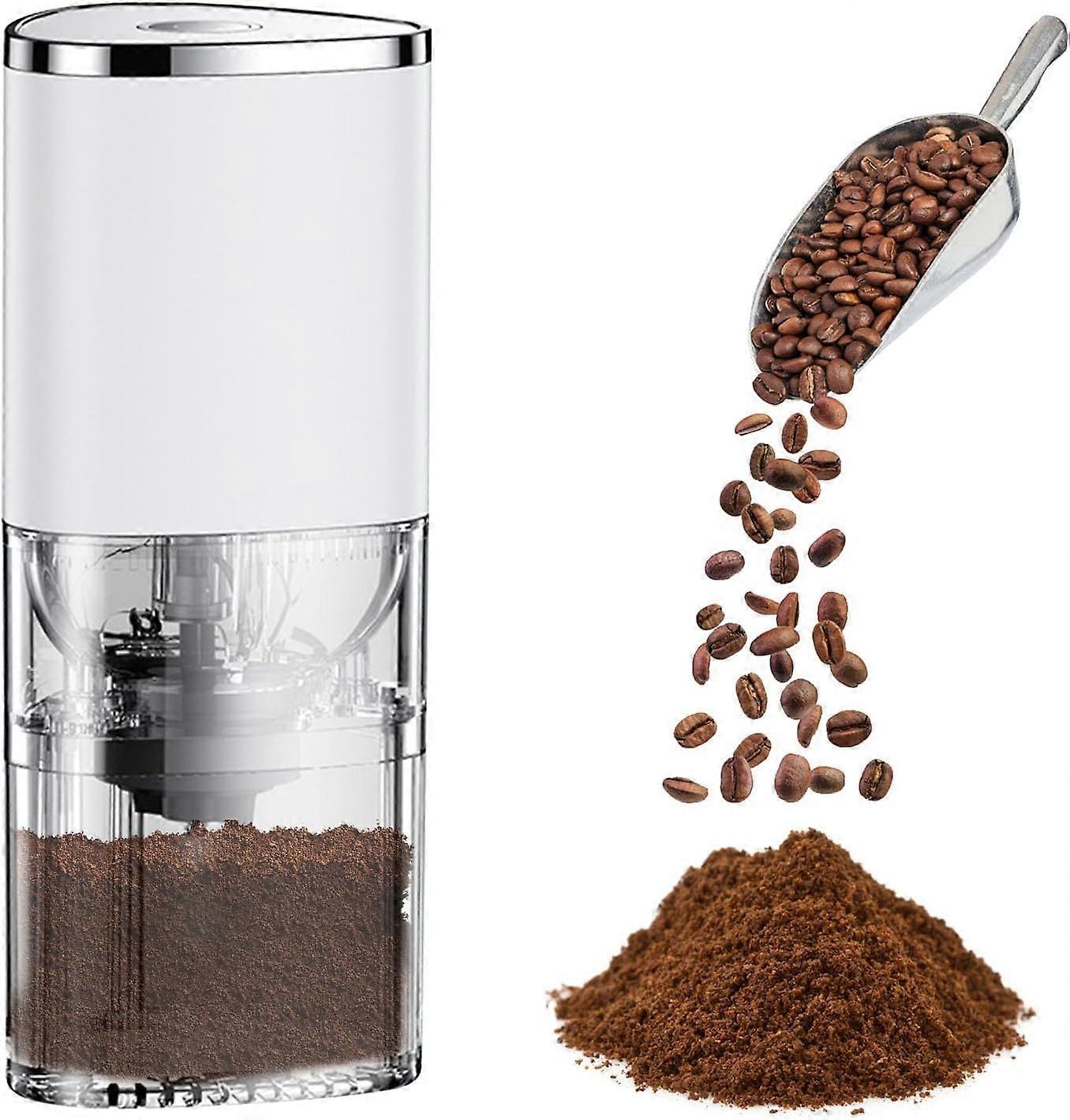 Electric Burr Coffee Grinder - Mini Automatic Bean Mill with LED Atmosphere Light V1263-JX-4443