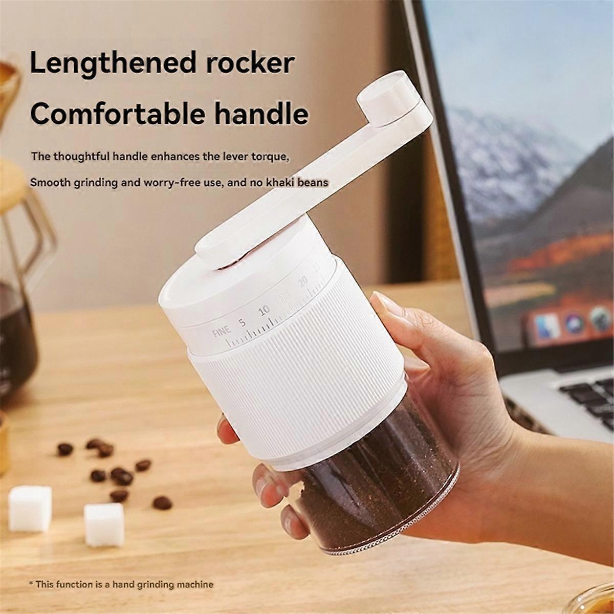 Hand-Crank Coffee Grinder - Small Manual Bean Grinder with Vintage Design V1263-JX-4444