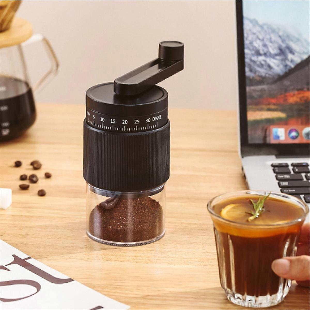 Hand-Crank Coffee Grinder - Small Manual Bean Grinder with Vintage Design V1263-JX-4444