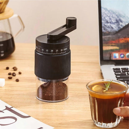 Hand-Crank Coffee Grinder - Small Manual Bean Grinder with Vintage Design V1263-JX-4444