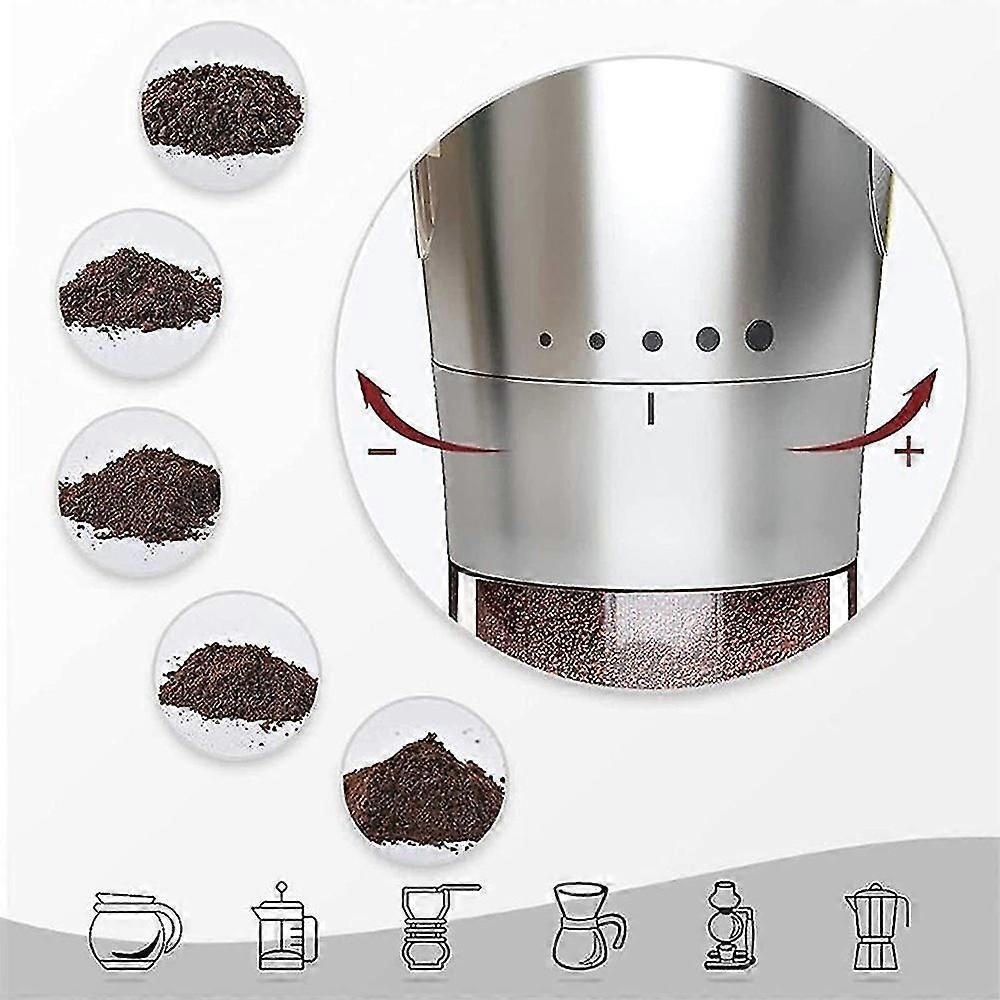 Manual Coffee Grinder - Foldable Hand Crank, Stainless Steel, Adjustable, Portable V1263-JX-4445