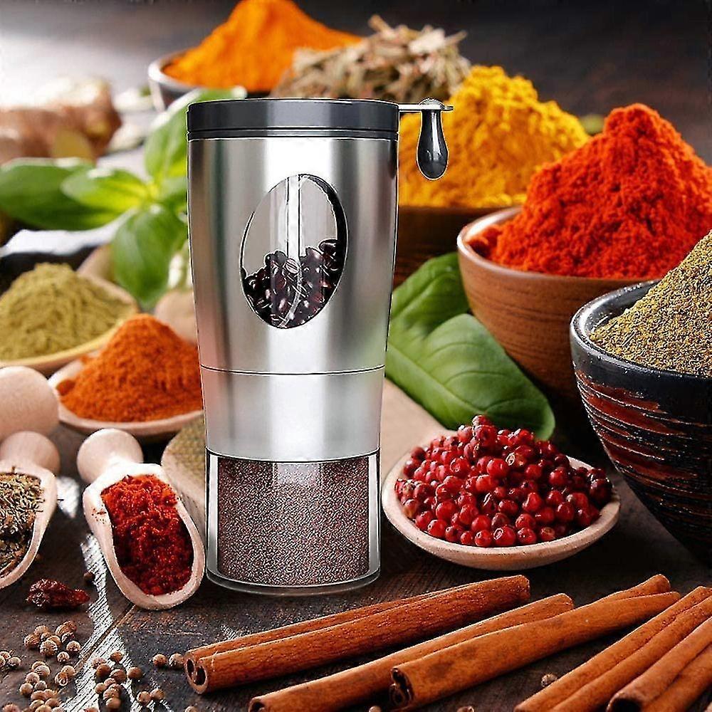 Manual Coffee Grinder - Foldable Hand Crank, Stainless Steel, Adjustable, Portable V1263-JX-4445