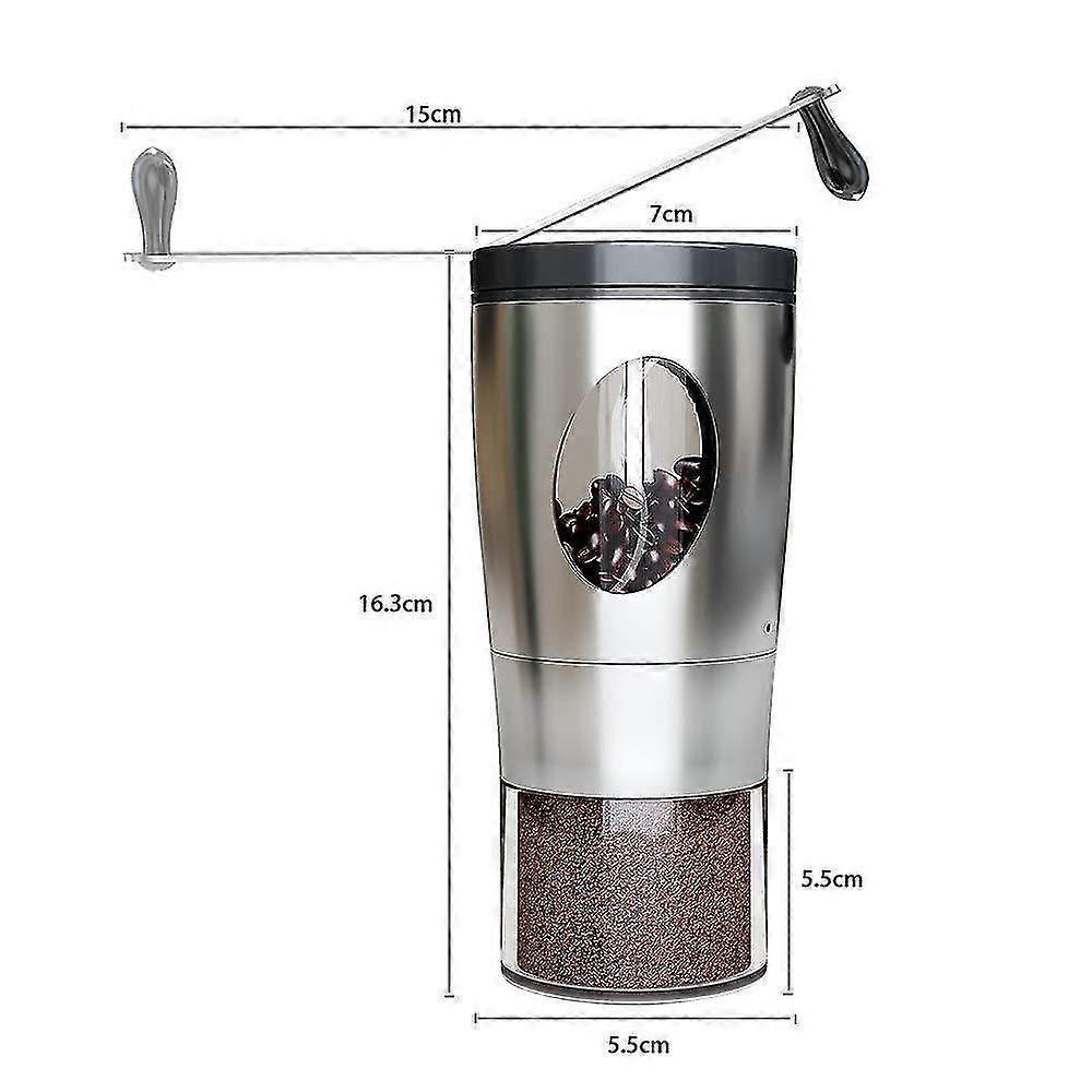Manual Coffee Grinder - Foldable Hand Crank, Stainless Steel, Adjustable, Portable V1263-JX-4445