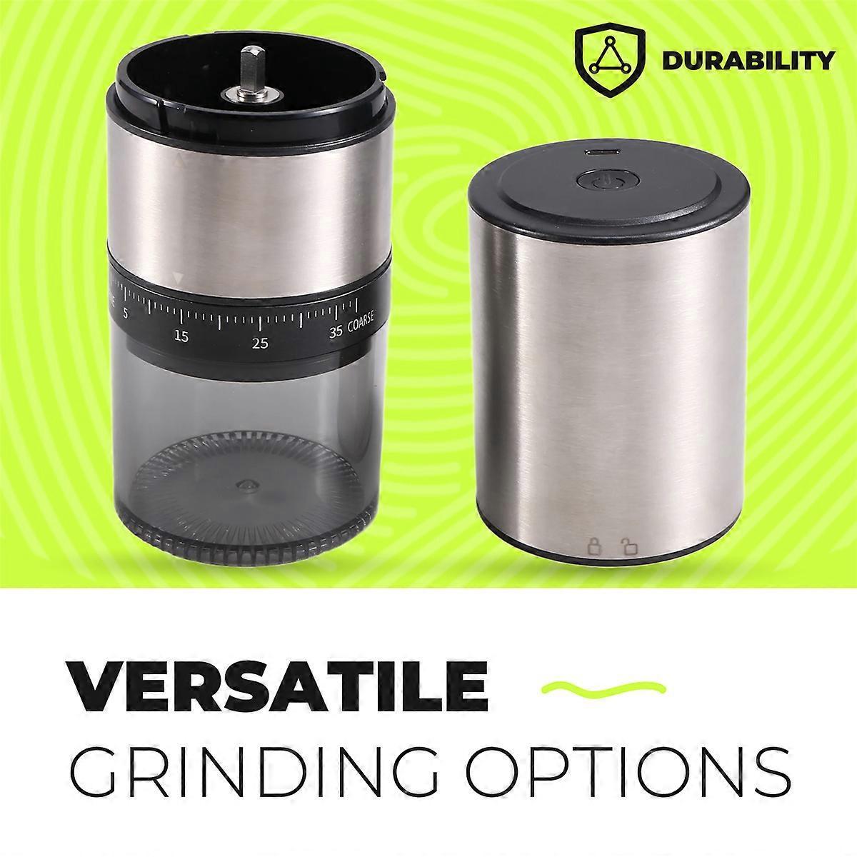 Electric Coffee Grinder - Rechargeable USB Bean Mill, Portable Automatic Grinder V1263-JX-4446