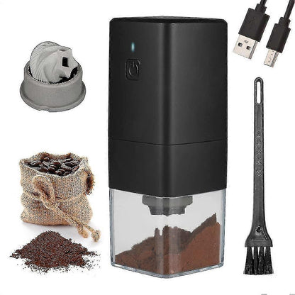 Portable Electric Coffee Grinder - USB Rechargeable, Adjustable Grind, 1300mAh Battery V1263-JX-4447