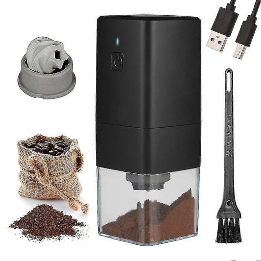 Portable Electric Coffee Grinder - USB Rechargeable, Adjustable Grind, 1300mAh Battery V1263-JX-4447