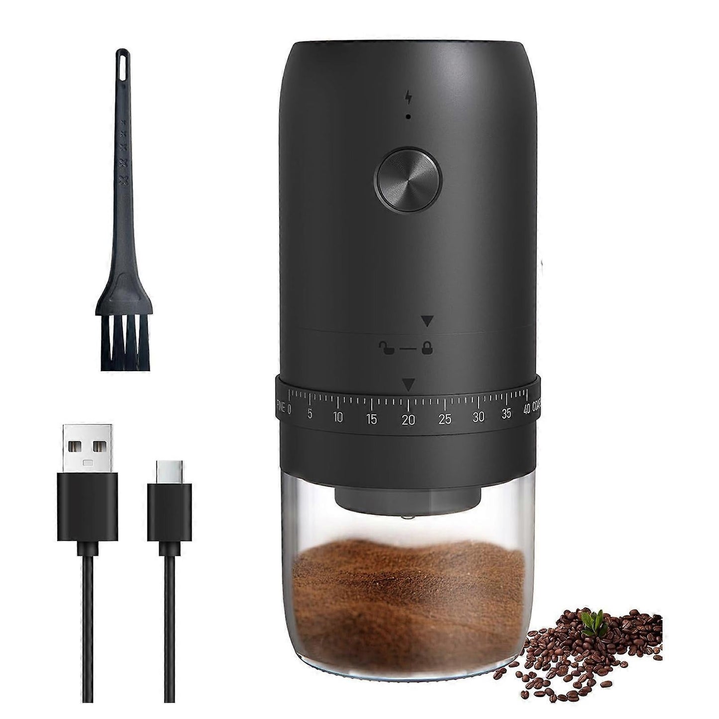 Electric Coffee Grinder - Rechargeable Coffee Mill, Compact Grinder for Office & Travel V1263-JX-4449