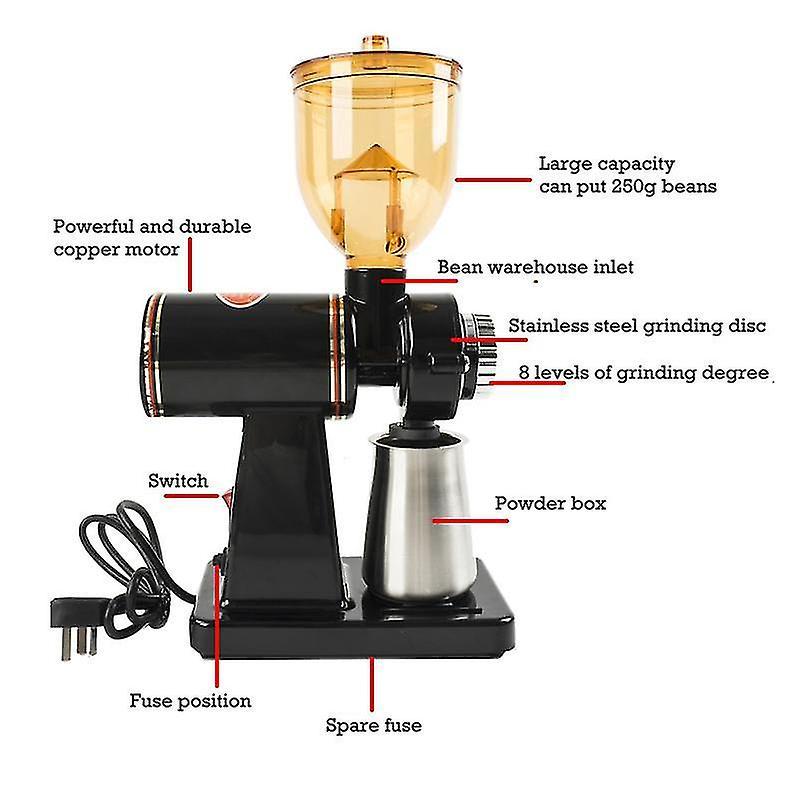 Electric Coffee Grinder - Stainless Steel Automatic Bean Grinder for Household Use V1263-JX-4450