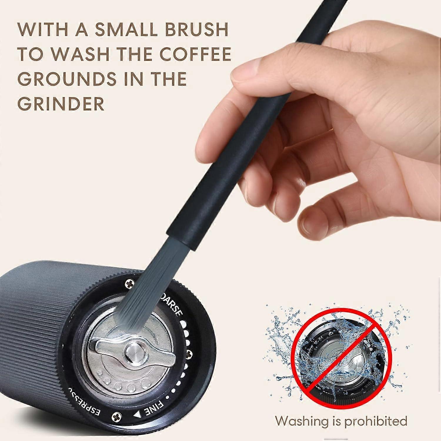 Manual Coffee Grinder - Adjustable Stainless Steel Hand Crank Coffee Mill, Portable V1263-JX-4451