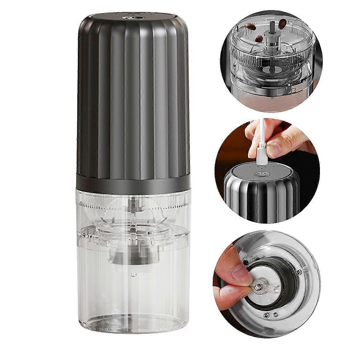 Electric Coffee Grinder - USB Rechargeable Burr Grinder, Automatic Coffee Bean Mill V1263-JX-4452