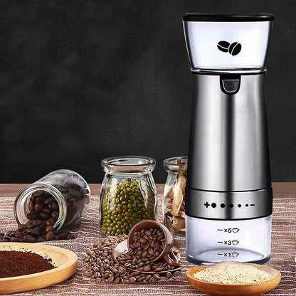 Electric Coffee Grinder - Portable Automatic Bean Grinder for Coffee & Spices V1263-JX-4453