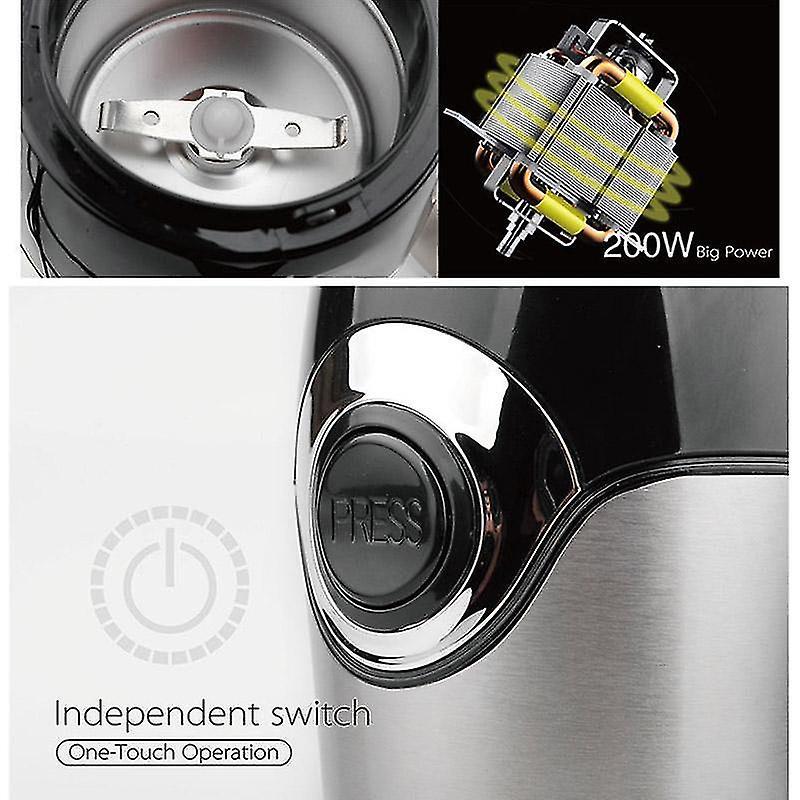 Mini Electric Coffee Grinder - Stainless Steel Grinder for Salt, Pepper, and Spices V1263-JX-4455
