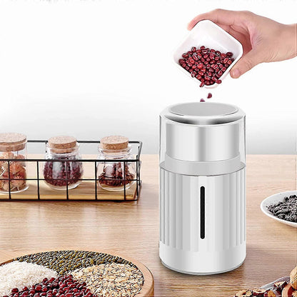 Electric Grinder - Multifunction Bean, Grain, Herb, and Spice Grinder with Steel Blades V1263-JX-4457