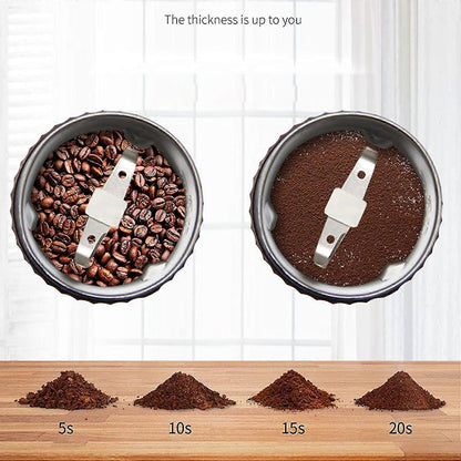 Electric Grinder - Multifunction Bean, Grain, Herb, and Spice Grinder with Steel Blades V1263-JX-4457