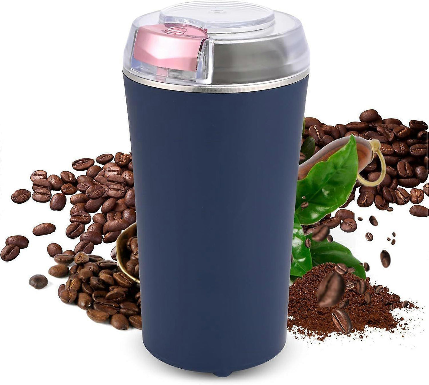 200W Electric Coffee Grinder - Stainless Steel Blades, Overheat Protection, Portable Mill V1263-JX-4458
