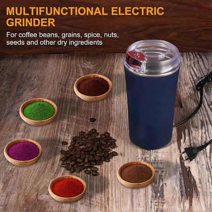 200W Electric Coffee Grinder - Stainless Steel Blades, Overheat Protection, Portable Mill V1263-JX-4458