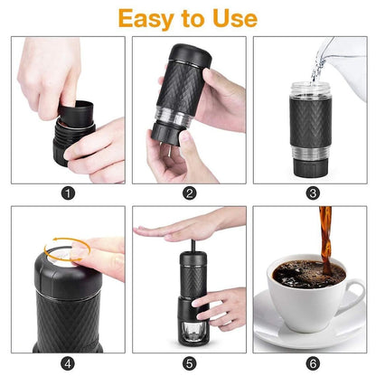 Manual Coffee Grinder - Hand Capsule Coffee Maker & Seasoning Grinder Combo Tool V1263-JX-4461