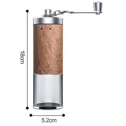 Manual Coffee Grinder - Burr Hand Mill, Portable Grinder for Travel and Camping V1263-JX-4462