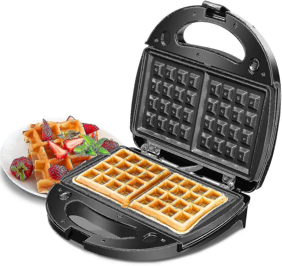 Waffle & Sandwich Maker - 2-in-1 Waffle Iron Panini Press Toaster Breakfast Machine V1263-JX-4467