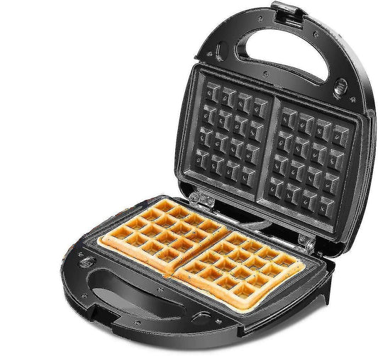 Waffle & Sandwich Maker - 2-in-1 Waffle Iron Panini Press Toaster Breakfast Machine V1263-JX-4467