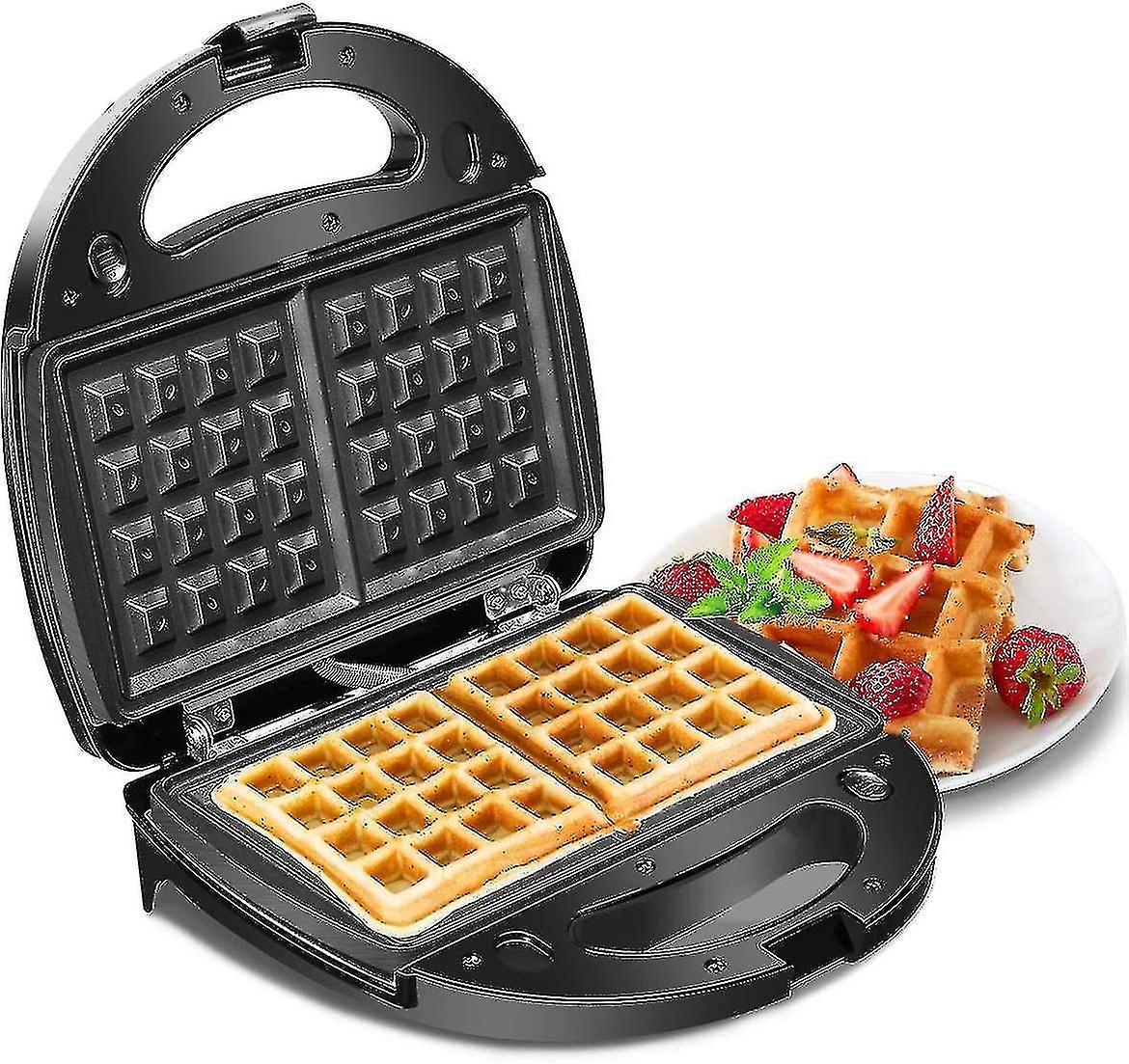 Waffle & Sandwich Maker - 2-in-1 Waffle Iron Panini Press Toaster Breakfast Machine V1263-JX-4467