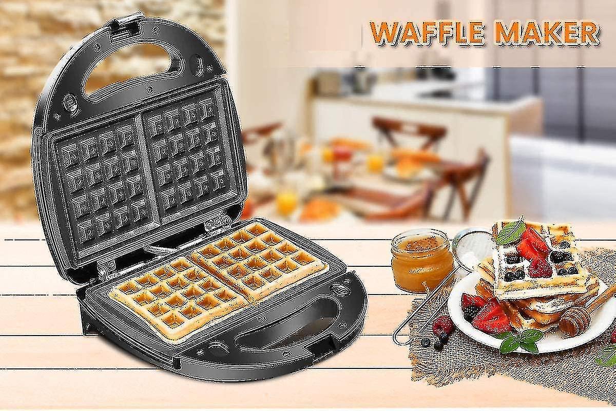 Waffle & Sandwich Maker - 2-in-1 Waffle Iron Panini Press Toaster Breakfast Machine V1263-JX-4467
