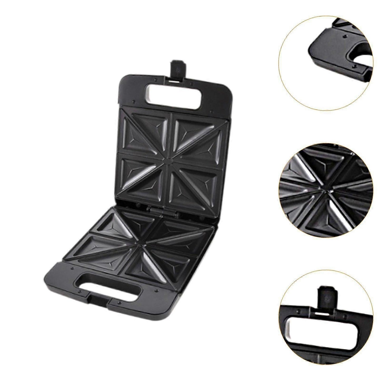 Triangle Waffle Maker with Handle - Portable Nonstick Waffle Iron for Home & Restaurant V1263-JX-4468
