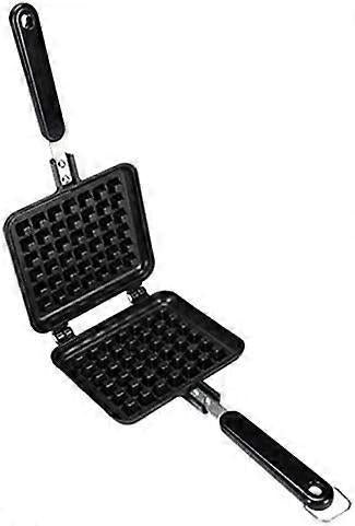 Manual Aluminum Waffle Maker - Handheld Waffle Cooker with Non-Stick Coating and Handle V1263-JX-4476