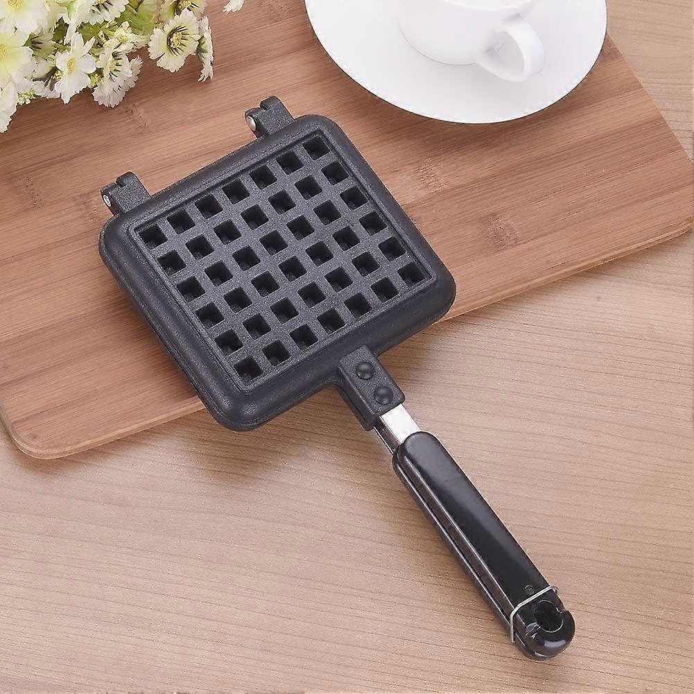 Manual Aluminum Waffle Maker - Handheld Waffle Cooker with Non-Stick Coating and Handle V1263-JX-4476